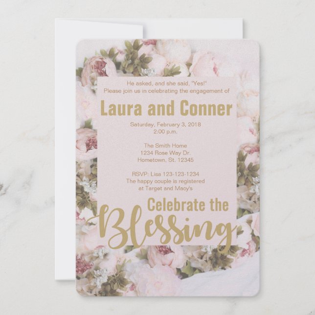 Ro - fira välsignelseinbjudan inbjudningar (Framsida)