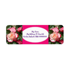 Ro Flower Art White-Returetiketter Returadress Etikett