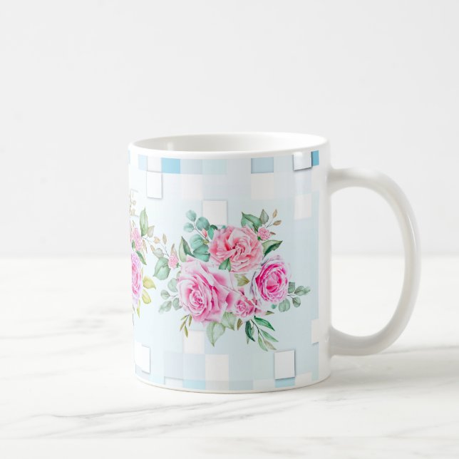 Ro Flower Mugg-11 oz-Durable Ceramic Coffee Mugg (Höger)