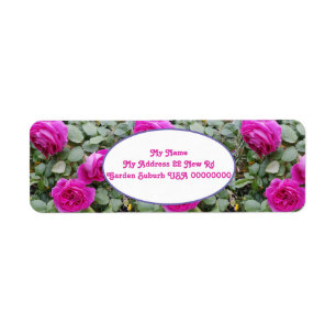 Ro Flower Rosa Blommigt Vintage Rosor Art Return Returadress Etikett