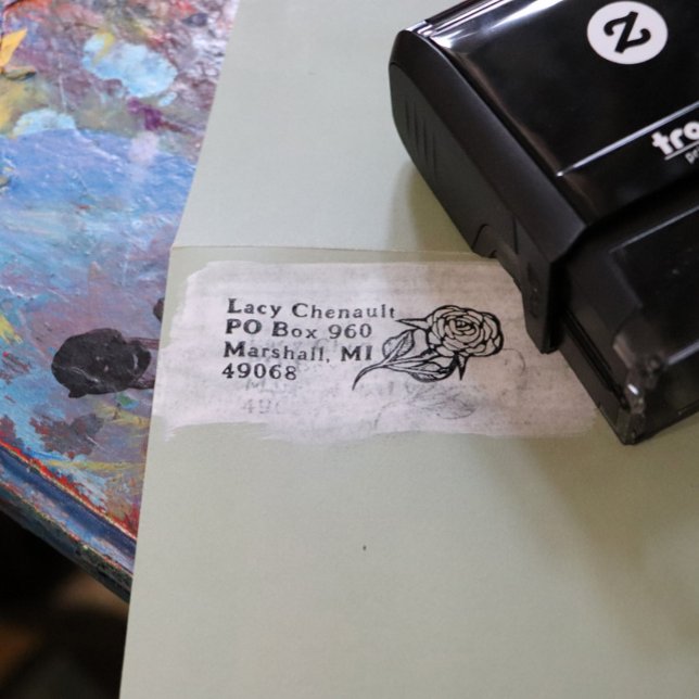 Ro Flower Självfärgande Stämpel (Skapare uppladdad)