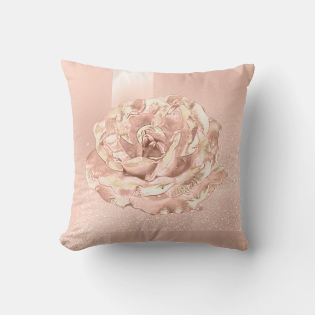 Ro Flower  Smala Glitter Peach Geometry Kudde (Framsida)