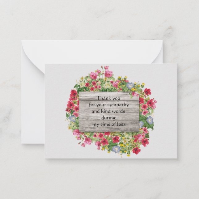 Ro Flower - tackkort Anteckningskort (Framsida)