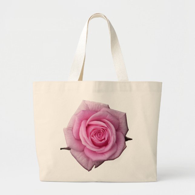 Ro Flower Tote Bag Rosa ros Beach Tote bags Jumbo Tygkasse (Framsidan)