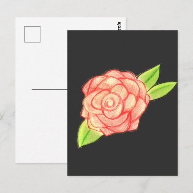 Ro Flower Vykort (Fram/baksida)