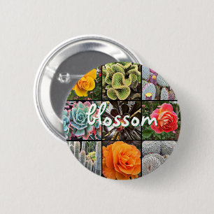 Ro Flowers Cacti Photo Collage Blommar Script Knapp