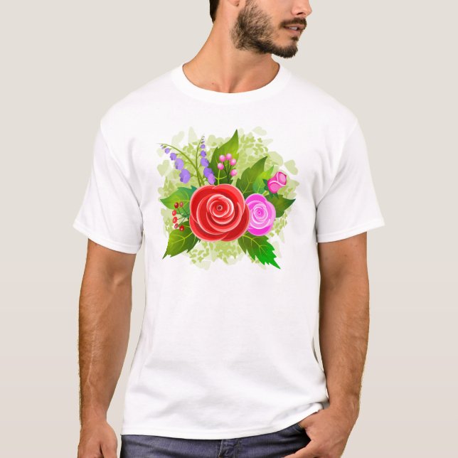 Ro Flowers Illustration T Shirt (Framsida)