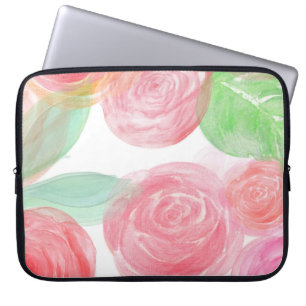 Ro Flowers Neoprene bärbar dator Zazzle_Growshop. Laptop Fodral