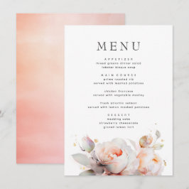 Ro Flowers Summer Boho Botanical Bröllop Meny