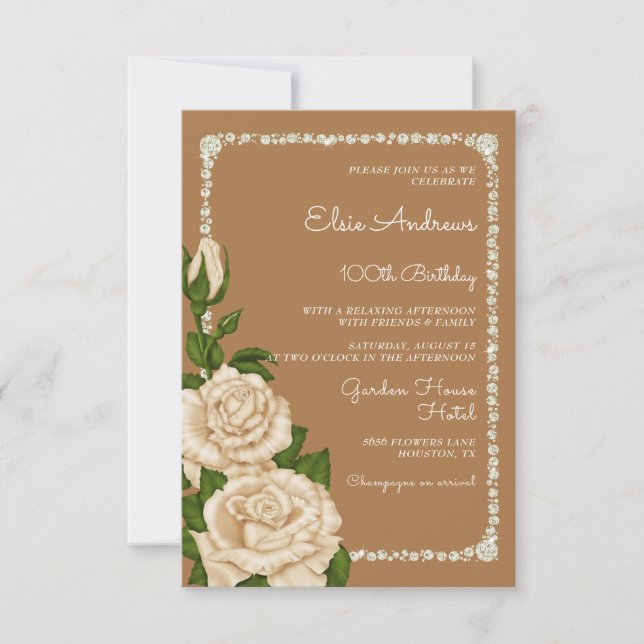 ro födelsedag 100-talet inbjudningar (Framsida)