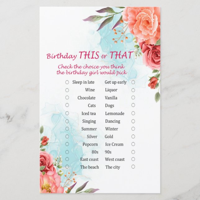 Ro födelsedag det ena eller det andra spelet (Framsida)