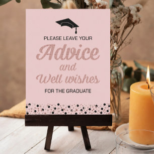 Ro Foil Script Advice och well önskemål Grad Sign Poster