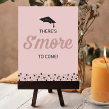 Ro Foil Script S more Confetti Rosa Grad Sign