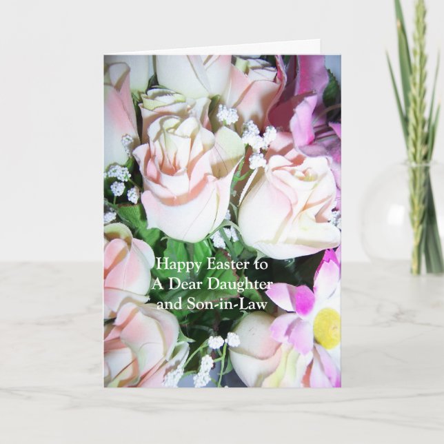 Ro för glad påskdotter- och Son-i-Lag kort (Framsida)