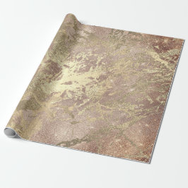 Ro Foxier Guld Marble Shiny Metallic Strokes Presentpapper