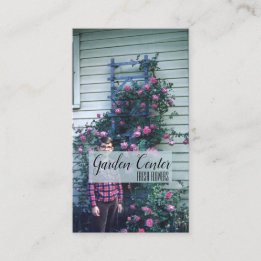 Ro Fresh Flowers Antique Visitkort