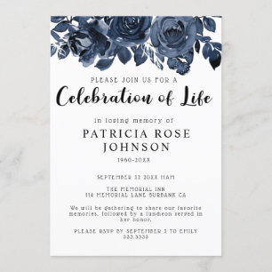 Ro Funeral Firande of Life annons Inbjudningar