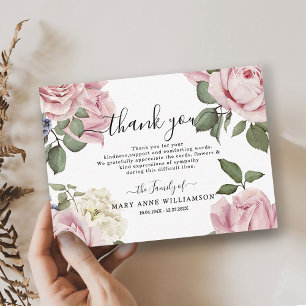 Ro Funeral Tack You Card Kort