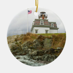 Ro fyr julgransprydnad keramik