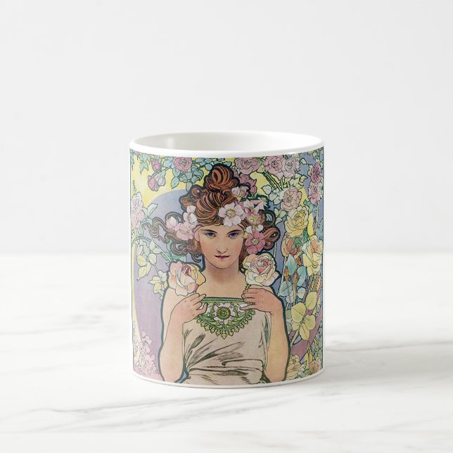 Ro (fyra blommor), Alphonse Mucha Kaffemugg (Center)