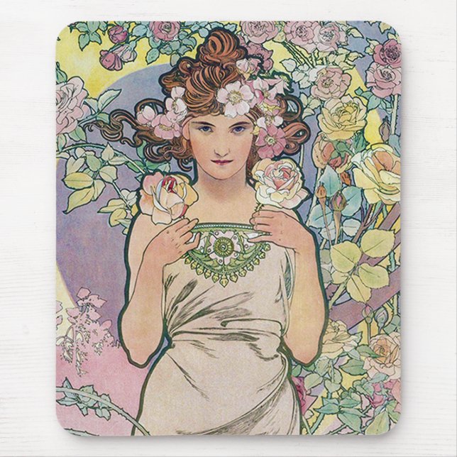 Ro (fyra blommor), Alphonse Mucha Musmatta (Framsidan)