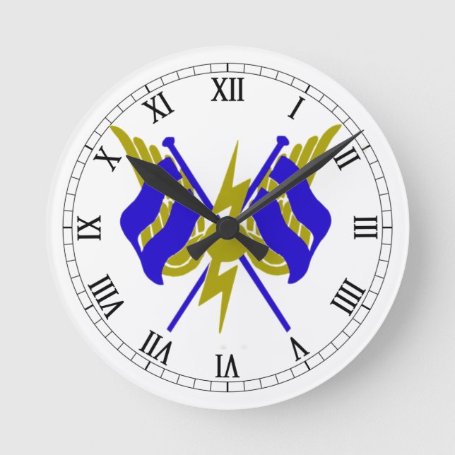 RO G och T blandade brickor Rund Klocka (Framsida)