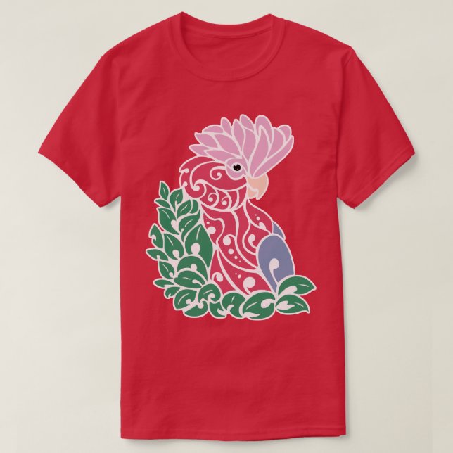 Ro-gådd mot papegoja för Galah kakadua stam- T-shirt (Design framsida)