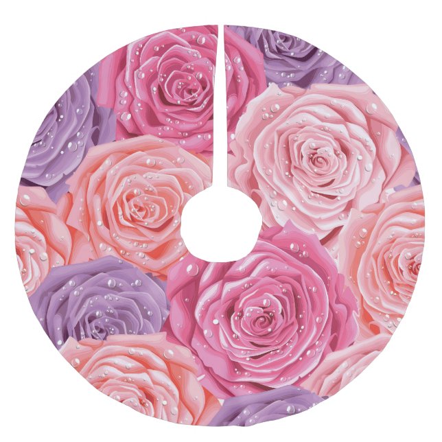 Ro Galore: Vackert, sömlöst Mönster. Julgransmatta Borstad Polyester (Framsidan)