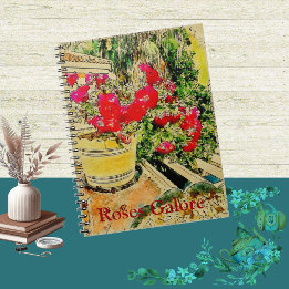 Ro Galore Watercolor Photo Gardener Notebook Anteckningsbok