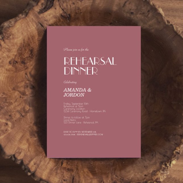 Ro Garden | Återkallningsmiddag för Mörk Ro Bröllo Inbjudningar (Skapare uppladdad)