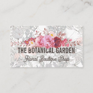 Ro Garden Botanical Flowers Visitkort