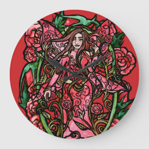 Ro Garden Fairy Goddess Stor Klocka