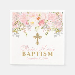 Ro Garden Girl Baptism Personlig Party Pappersservett