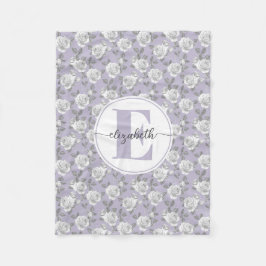 Ro Garden Monogram Lavender Fleecefilt