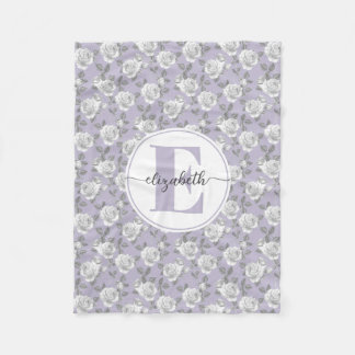 Ro Garden Monogram Lavender Fleecefilt