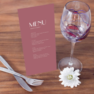 Ro Garden Mörk Ro Bröllop Menu Meny