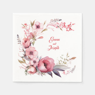 Ro Garden: Personlig Bröllop Napkins Pappersservett