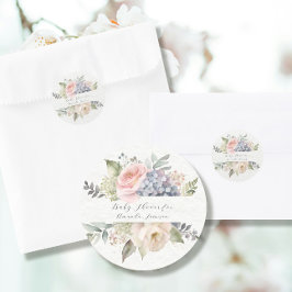 Ro Garden Sweet Butterfly Rosa Flicka Shower Fyrkantigt Klistermärke