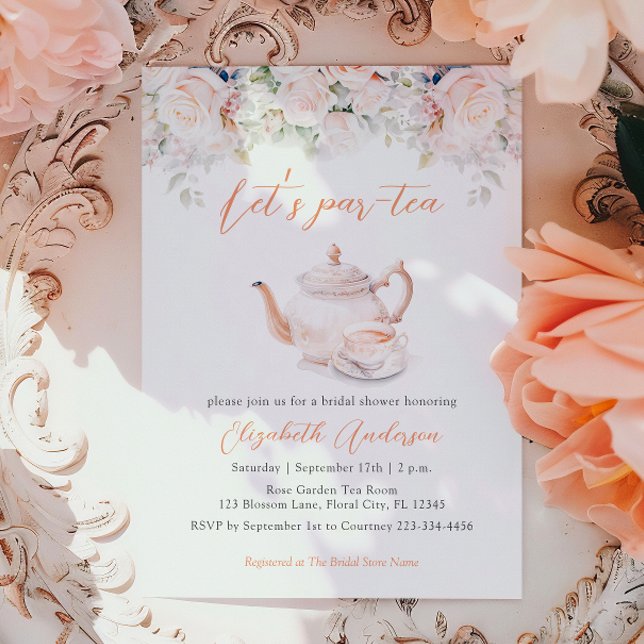 Ro Garden Tea Party Möhippa Inbjudningar (Skapare uppladdad)