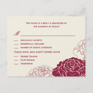 Ro Garden Wedding OSA kort - Rik Red