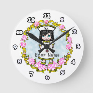 Ro Girl Nurse Rund Klocka