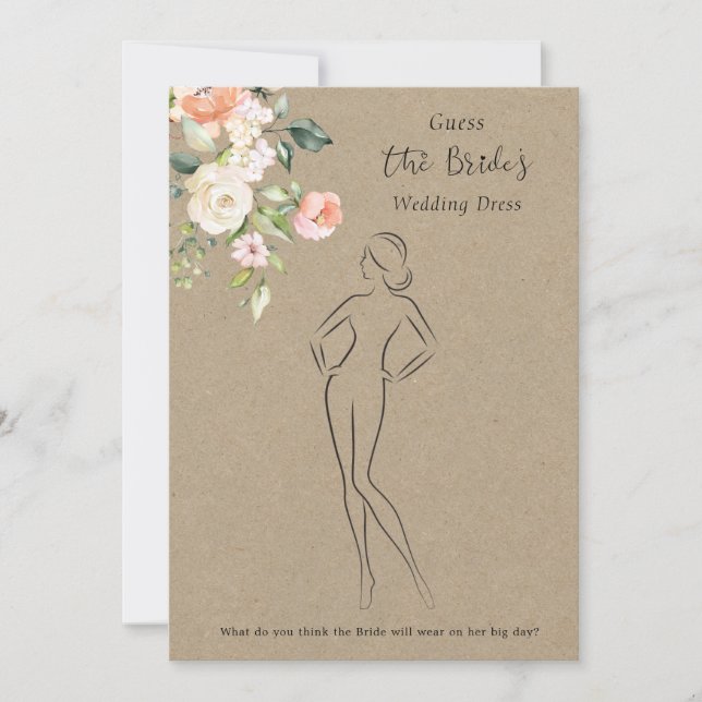 Ro gissar Dress Möhippa Game Inbjudningar (Framsida)