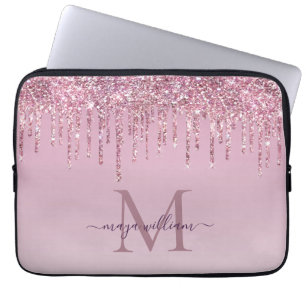 Ro Glitter driver Personlig Monogram och Namn Laptop Fodral