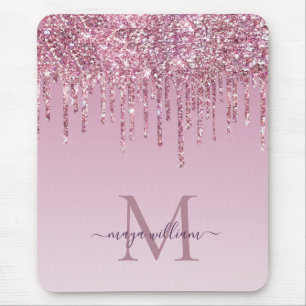 Ro Glitter driver Personlig Monogram och Namn Musmatta