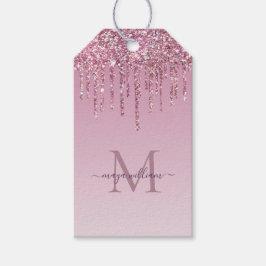 Ro Glitter driver Personlig Monogram och Namn Presentetikett