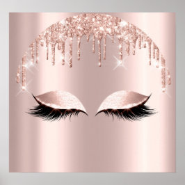 Ro  Glitter-drivrutiner Eyelash Makeup Beauty P Poster