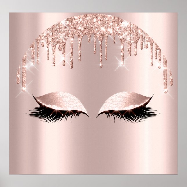 Ro  Glitter-drivrutiner Eyelash Makeup Beauty P Poster (Framsidan)