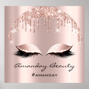 Ro Glitter-drivrutiner Eyelash Makeup Nagel Poster