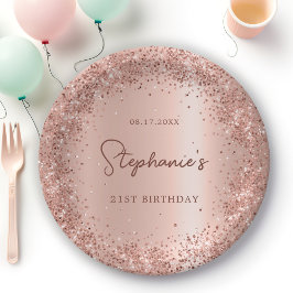 Ro Glitter Foil 21 Birthday Monogram