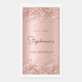 Ro Glitter Foil 21 Birthday Monogram Pappersservett